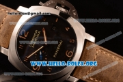 Panerai Luminor Marina 1950 3 Days Automatic Asia Automatic Steel Case with Black Dial and Brown Leather Strap PAM00359