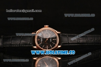 Rolex Cellini Date Asia Automatic Rose Gold Case with Black Dial and Stick Markers (New)