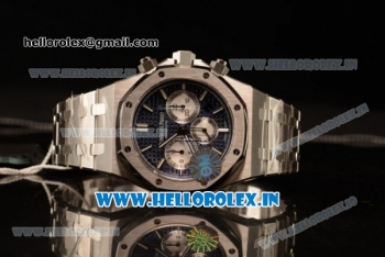 Audemars Piguet Royal Oak Chronograph Swiss Valjoux 7750 Automatic Steel Case Blue Dial Stick Markers With Steel Bezel Steel Bracelet (JH)