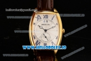 Breguet Heritage Asia Automatic Yellow Gold Case White Dial With Roman Numeral Markers Brown Leather Strap