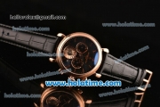 Vacheron Constantin Patrimony Chrono Miyota OS20 Quartz Rose Gold Case with Black Dial and Roman Numeral Markers