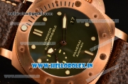 Panerai Luminor Submersible 1950 3 Days PAM382 Clone P.9000 Automatic Bronze Case with Green Dial