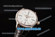 Rolex Cellini Time Asia 2813 Automatic Steel Case with White Dial Black Leather Strap and Stick/Roman Numeral Markers