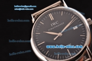 IWC Portofino Swiss ETA 2892 Automatic Steel Case with Stick Markers and Black Dial