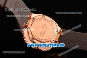 Audemars Piguet Royal Oak Offshore Miyota Quartz Rose Gold Case with Grey Dial and White Stick Markers (EF)