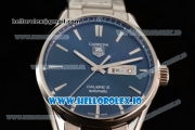 Tag Heuer Carrera Calibre 5 Swiss ETA 2824 Automatic Steel Case Blue Dial With Stick Markers Steel Bracelet