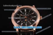 Patek Philippe Grand Complications Perpetual Calendar Miyota Quartz Rose Gold Case with Black Dial and White Roman Numeral Markers