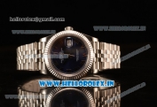 Rolex Datejust 37mm Swiss ETA 2836 Automatic Steel Case with Jubilee Steel Bezel Blue Dial Diamonds Steel Bracelet