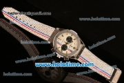 Hublot Big Bang Chrono Miyota OS20 Quartz Steel Case with White Leather Strap and White Dial