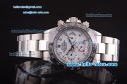 Rolex Daytona Automatic 7750 Coating Steel Case and Strap with White Dial