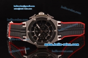 Hublot King Power Ferrari Chrono Miyota OS20 Quartz Steel Case with Black Rubber Strap Black Dial