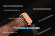 Hublot Classic Fusion 9015 Auto Rose Gold Case with White Dial and Brown Leather Strap