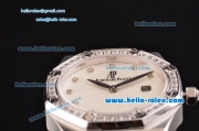 Audemars Piguet Royal Oak Lady Miyota OS2035 Quartz Steel Case with Diamond Bezel and White Dial