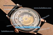 Patek Philippe Calatrava Swiss ETA 2824 Automatic Rose Gold Case with Black Dial and Stick/Roman Numeral Markers