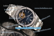 Audemars Piguet Royal Oak Tourbillon 41MM Swiss ST Tourbillon Manual Winding Full Steel with Blue Dial and Stick Markers