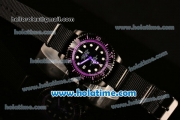 Rolex Sea-Dweller Deepsea Asia 2813 Automatic PVD Case with Black Nylon Strap and Purple Diver Index