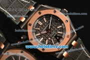 Audemars Piguet QEII Cup 2014 Royal Oak Offshore Diver Limited Edition Miyota 9015 Automatic PVD Case with Black Dial and Rose Gold Bezel - 1:1 Original