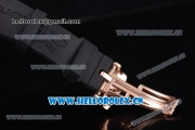 Audemars Piguet Royal Oak Offshore Chronograph Miyota OS20 Quartz Rose Gold Case with Black Dial Stick Markers and Black Rubber Strap (EF)
