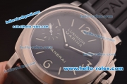 Panerai Luminor Marina PAM 00111 Swiss ETA 6497 Manual Winding Titanium Case with Black Dial and Black Rubber Strap