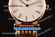 Longines La Grande Classique SWISS QUARTZ Yellow Gold Case with White Dial Roman Numeral Markers and Yellow Gold Bracelet