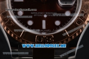 Rolex Yacht-Master 40 Clone Rolex 3135 Automatic Two Tone Case/Bracelet with Brown Dial and Dot Markers (BP)