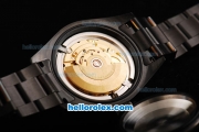 Rolex Milgauss Pro-Hunter Swiss ETA 2836 Automatic Movement full PVD with Black Dial and White/Yellow Stick Markers-PVD Strap