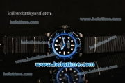 Rolex Sea-Dweller Deepsea Asia 2813 Automatic PVD Case with Black Nylon Strap and Blue Diver Index