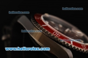 Rolex Colamariner Submariner Automatic Movement PVD Case with Red Dial and Red Bezel - Black Nylon Strap