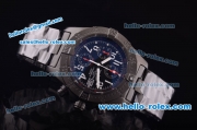 Breitling Avenger Swiss Valjoux 7750 Automatic PVD Case/Strap with Black Dial and White Numeral Markers