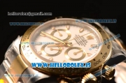 Rolex Daytona Two Tone YG Rolex 4130 Auto Best Edition 1:1 Clone White Dial Stick 116503