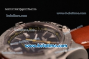 Breitling Avenger Seawolf Swiss ETA 2836 Automatic Stainless Steel Case with Brown Leather Bracelet Stick Markers and Black Dial