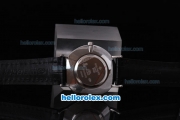 Petek Philippe Automatic with Black Dial and Leather Strap
