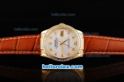 Rolex Datejust Automatic Movement ETA Coating Case with White Dial-Diamond Bezel