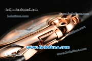 Cartier Ballon Bleu De Medium Chrono Miyota Quartz Rose Gold Case with White MOP Dial and Diamonds Markers