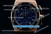 Audemars Piguet Royal Oak Offshore Juan Pablo Montoya Chrono Miyota OS10 Quartz Rose Gold Case with Blue Dial and Blue Leather Strap (EF)