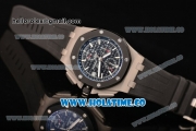 Audemars Piguet Royal Oak Offshore Chrono Miyota Quartz Steel Case with PVD Bezel Black Dial and White Stick Markers (EF)