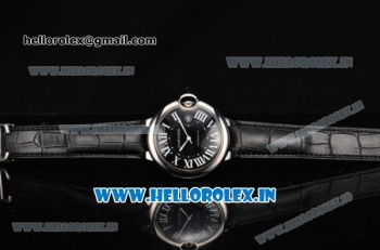 Cartier Ballon Bleu De Large Miyota OS2035 Quartz Steel Case with White Roman Numeral Markers and Black Dial