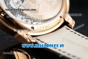 Audemars Piguet Millenary Miyota 9015 Automatic Rose Gold Case White Dial With Roman Numeral Markers Black Leather Strap