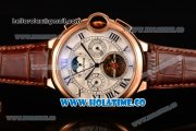 Cartier Ballon Bleu De Tourbillon Moonphase Asia Automatic Rose Gold Case with White Dial and Roman Numeral Markers