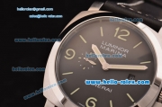 Panerai Luminor Marina 1950 3 Days PAM 00392 Automatic Steel Case with Black Dial and Black Leather Strap