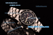 Breitling Superocean Chrono II Swiss Valjoux 7750-SHG Automatic Steel Case PVD Bezel with Steel Strap Black Dial Stick Markers-Red Hands