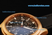 IWC Pilot's Watch TOP GUN Automatic Movement Rose Gold Case with White Markers and Black Strap