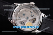 IWC Portuguese Tourbillon Asia ST25 Automatic Steel Case with Black Dial Arabic Numeral Markers and Black Leather Strap