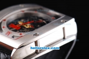 Richard Mille Tourbillon with Red Marking and Black Leather Strap