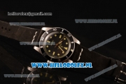 Rolex Submariner Vintage Asia 2813 Automatic Steel Case with Arabic Numeral/Stick Markers Black Dial and Black Nylon Strap