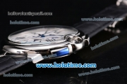 Cartier Ballon Bleu De 45MM Miyota Quartz Steel Case with White Dial and Black Leather Strap