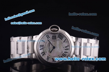 Cartier ballon bleu de Swiss ETA Quartz Full Steel with MOP Dial