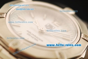Tag Heuer Aquaracer Swiss ETA Quartz Movement Steel Case with Diamond Bezel and Beige MOP Dial
