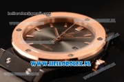 Hublot Classic Fusion 9015 Auto PVD/Rose Gold Case with Grey Dial and Grey Leather Strap