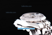 Rolex Datejust Oyster Perpetual Swiss ETA 2671 Automatic Movement Silver Case with White Dial and Roman Markers